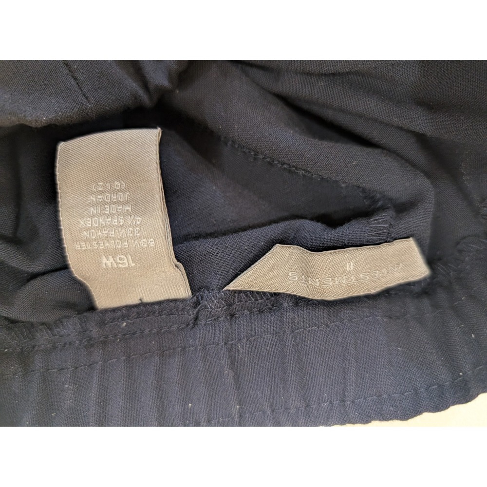 AVENUE Essentials Black Pull-On Pants 16W Elastic Waist‎ Comfort Fit Tapered Leg - Picture 4 of 4